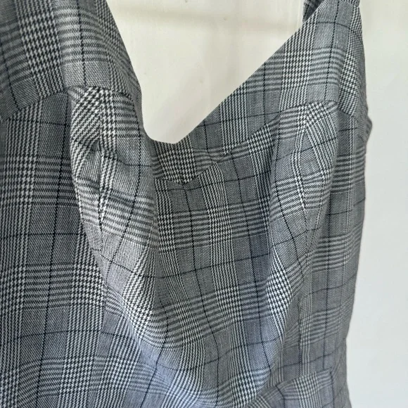 Waverly Grey Kelci Checkered Peplum Top Small - Picture 6 of 7